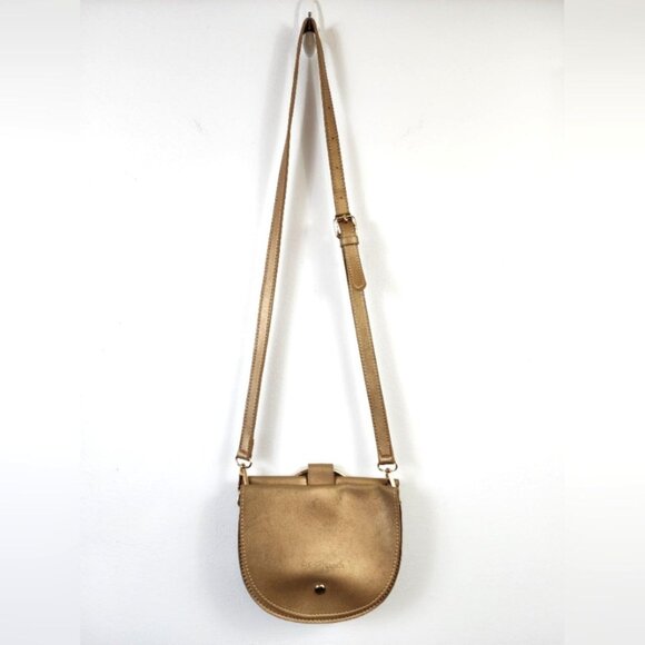 Meile Blanco Women's Gold Crossbody Purse Adjustable - Picture 1 of 8